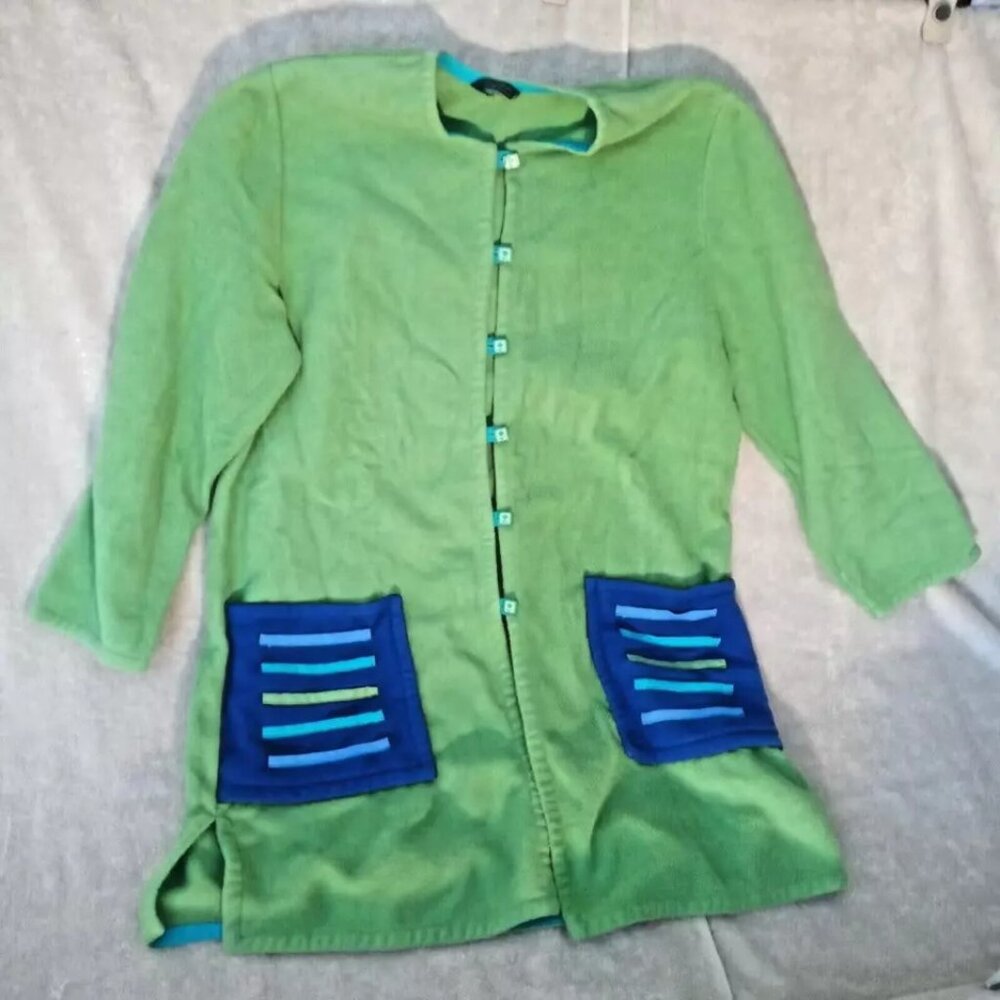 Annikki Karvinen Fleece Cardigan Sweater    Sz Large? -